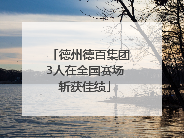 德州德百集团3人在全国赛场斩获佳绩